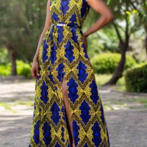 Floor length African Maxi Dress